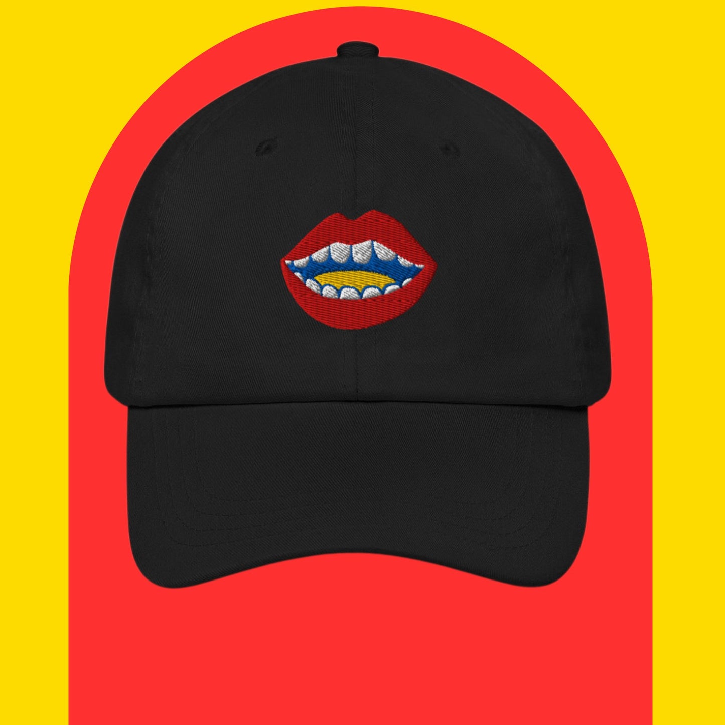Mouthy Mouth Primary Colour Dad Hat