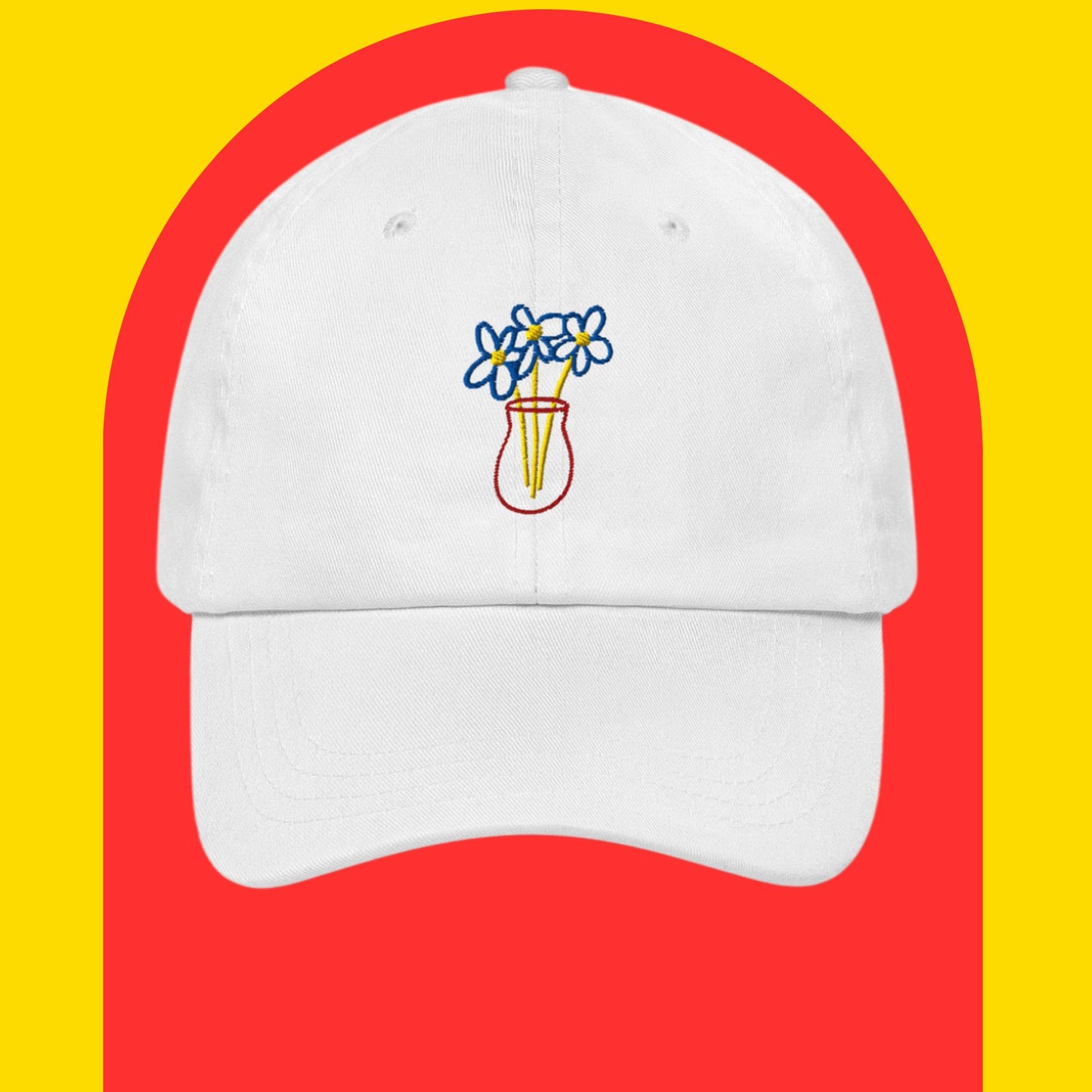 Primary Colour Flower Vase Dad hat